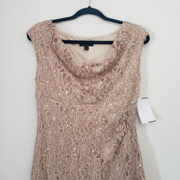 NWT Connected Apparel Womens 4P Sleeveless Lace Gown Formal Eveningwear Elegant - Picture 2 of 9